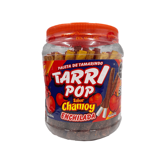 Imagen de Paleta de tamarindo enchilada sabor chamoy Tarri Pop 50 pzas (540g)