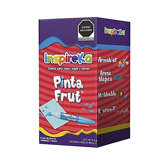 Imagen de Dulce pinta frut Inspireka caja con 4 piezas de 20.4 g c/u
