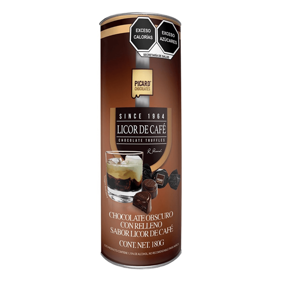 Imagen de Chocolate oscuro con relleno licor de café Picard tubo de 180g