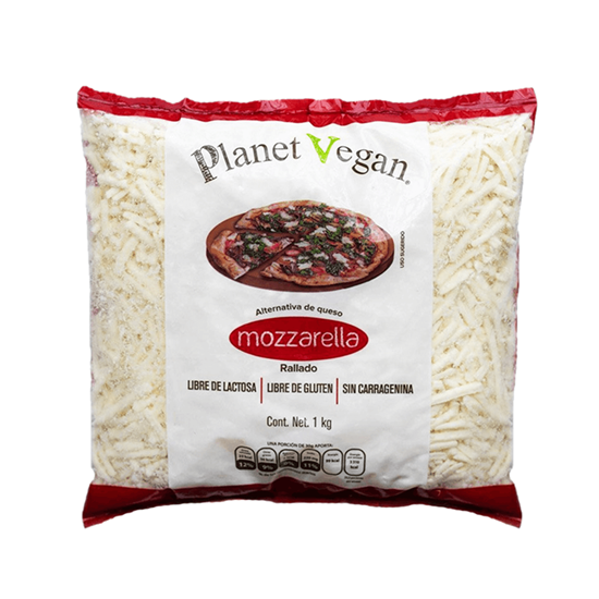 Imagen de Queso vegano imitación mozzarella rallado Planet Vegan 1kg