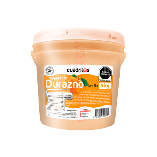 Imagen de Yoghurt con duraznos Cuadritos cubeta 4kg