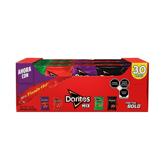 Imagen de Botanas surtidas Sabritas Doritos Mix caja con 30 pzas (1.62kg)