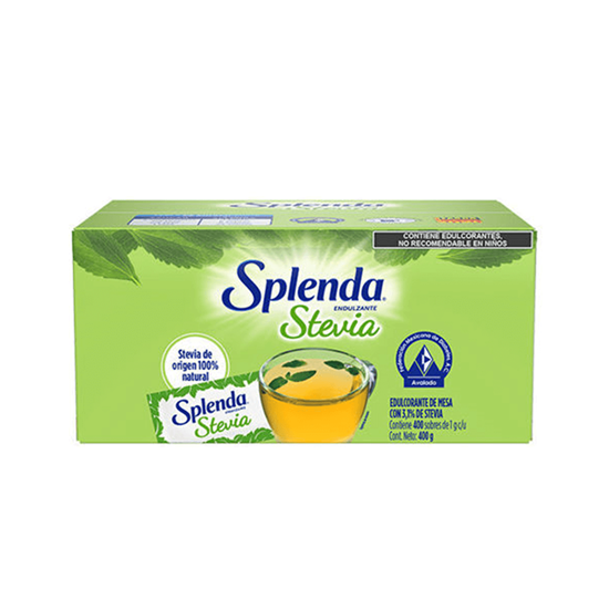 Imagen de Endulzante en polvo Splenda con Stevia 400 sobres de 1g c/u (400g)