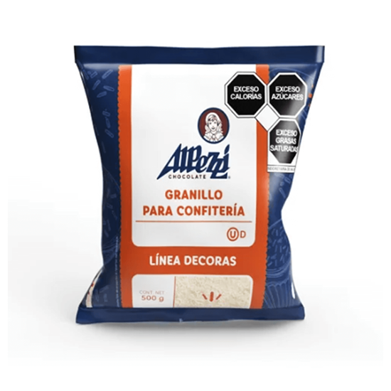 Imagen de Granillo de chocolate blanco para confitería Alpezzi Decoras 500g