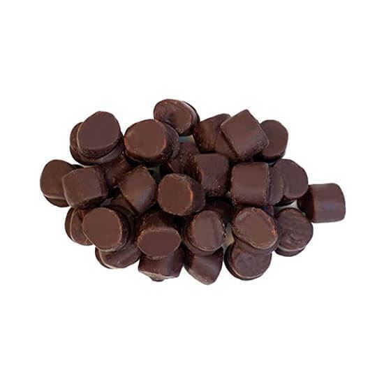 Imagen de Malvavisco cubierto con chocolate semiamargo con forma de tapón La Suiza a granel