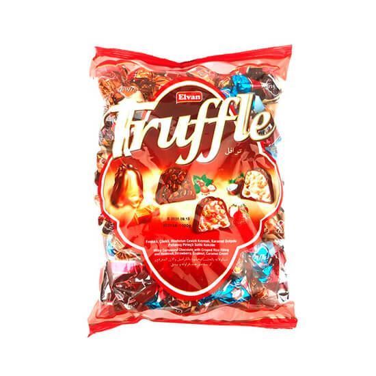 Imagen de Chocolates con relleno sabor avellana, caramelo, coco y fresa con cubierta de cereales Elvan Truffle 1kg
