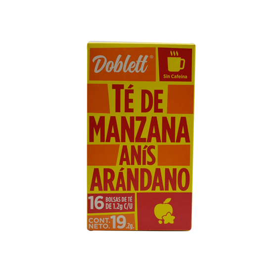 Imagen de Té de anís, manzana y arándano Doblett 16 bolsas de 1.2g c/u