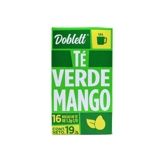 Imagen de Té verde con mango Doblett 16 bolsas de 1.2g c/u