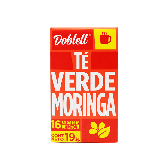 Imagen de Té verde y moringa Doblett 16 bolsas de 1.2g c/u