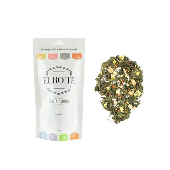 Imagen de Tisana pure energy (té verde, jengibre, pie de gato, cártamo, ginseng y limón) Euro Te 100g