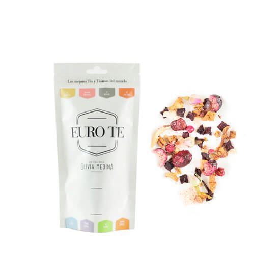 Imagen de Tisana mumbai (manzana, betabel, coco, grosella roja, flor de granada, espino amarillo, frambuesa, arándano y fresa) Euro Te 100g