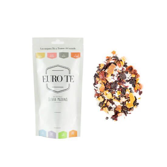 Imagen de Tisana passion orange (jamaica, manzana, baya de sauco, cáscara de naranja, papaya, mora azul, maracuyá y grosella negra) Euro Te 100g