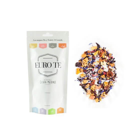 Imagen de Tisana blue eyes (manzana, jamaica, cáscara de naranja, flor de aciano y ruibarbo) Euro Te 100g