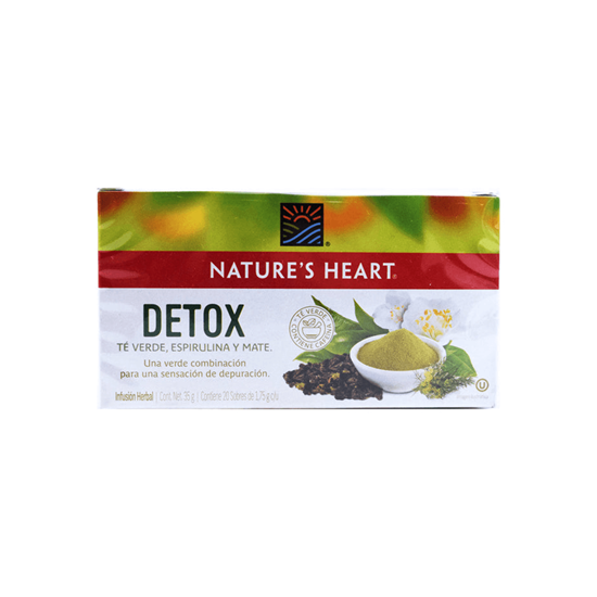 Imagen de Té verde detox Nature's Heart 20 sobres de 1.75g c/u