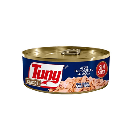 Imagen de Lomo de atún Light aleta amarilla en agua clásico Tuny en lata 140g