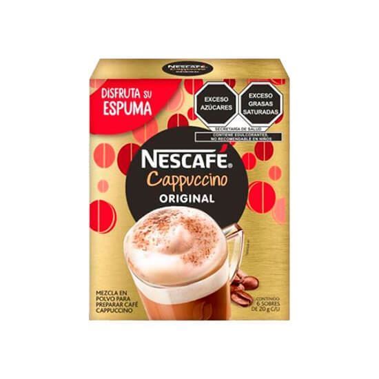 Imagen de Mezcla en polvo para preparar café Nescafé cappuccino caja con 6 sobres de 20g c/u