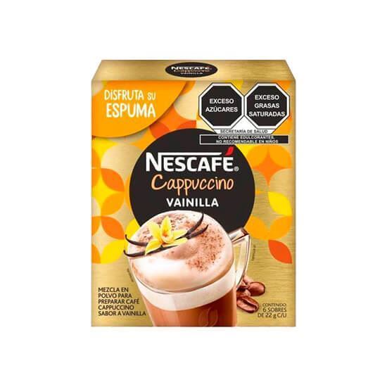 Imagen de Mezcla en polvo para preparar café Nescafé cappuccino vainilla caja con 6 sobres de 22g c/u