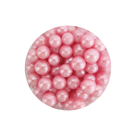 Imagen de Perlas comestibles color rosa grandes a granel