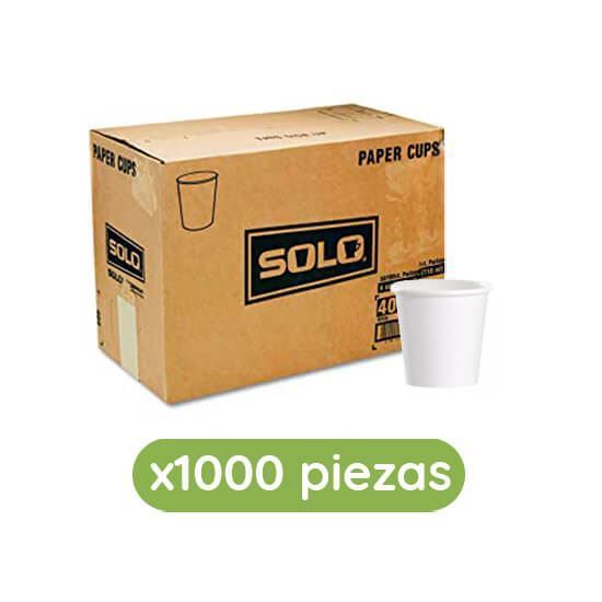 Imagen de Vasos desechables térmicos color blanco de 4oz (118ml) Solo Cup 1000 pzas