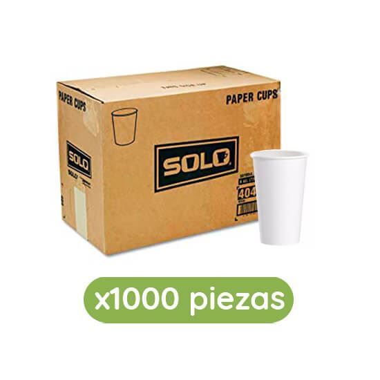 Imagen de Vasos desechables térmicos color blanco de 16oz (473ml) Solo Cup 1000 pzas