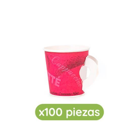 Imagen de Vasos desechables térmicos modelo bistro de 4oz (118ml) con asa Solo Cup 100 pzas