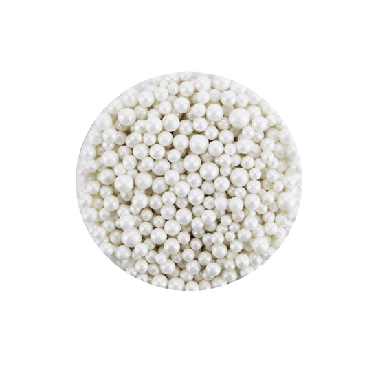 Imagen de Perlas comestibles color blanco chicas a granel