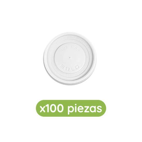 Imagen de Tapa capuchinera blanca sin orificio para vaso 4oz Solo Cup 100 pzas