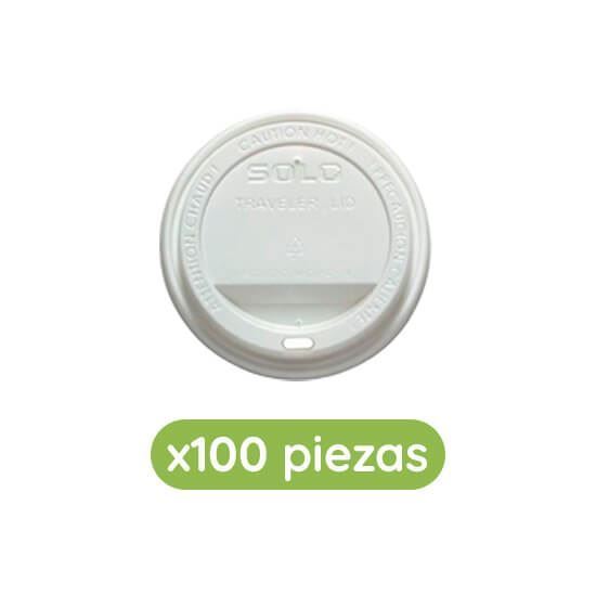 Imagen de Tapa capuchinera blanca para vaso 10oz Solo Cup 100 pzas