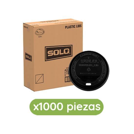 Imagen de Tapa capuchinera negra para vaso 12, 16 o 20oz Solo Cup 1000 pzas
