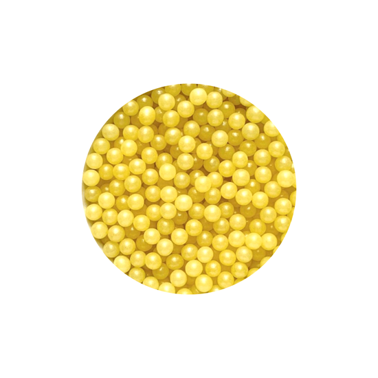 Imagen de Perlas comestibles color amarillo chicas a granel