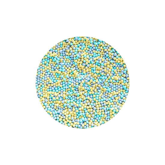 Imagen de Perlas comestibles color amarillo y azul claro mini a granel