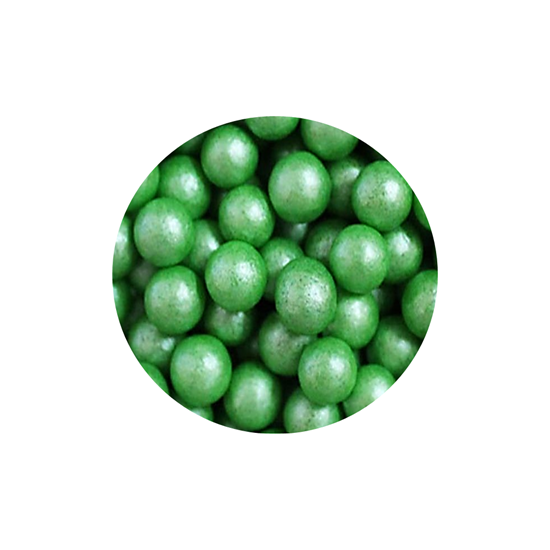 Imagen de Perlas comestibles diamante color verde grandes bolsa de 50g