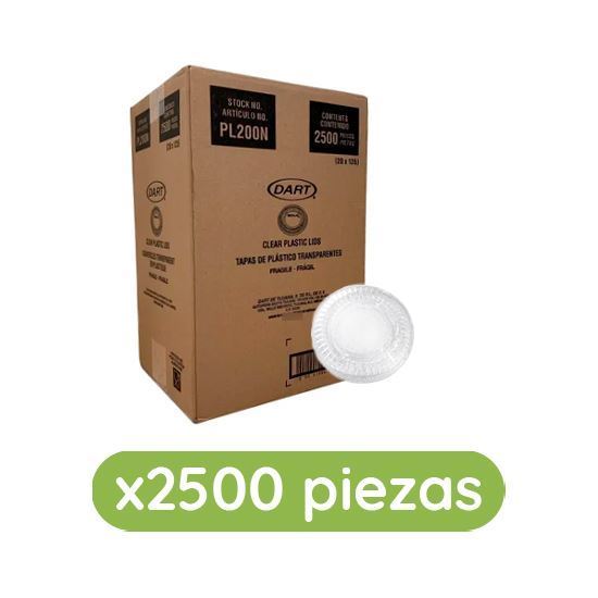 Imagen de Tapa plana PET cristal para souflera de 1oz Solo Cup 2500 pzas