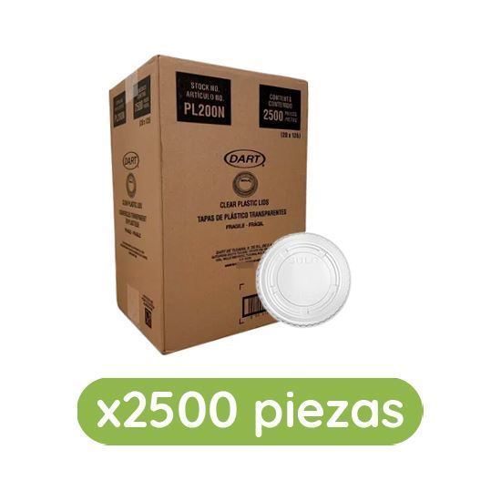 Imagen de Tapa plana PET cristal para souflera de 2oz Solo Cup 2500 pzas