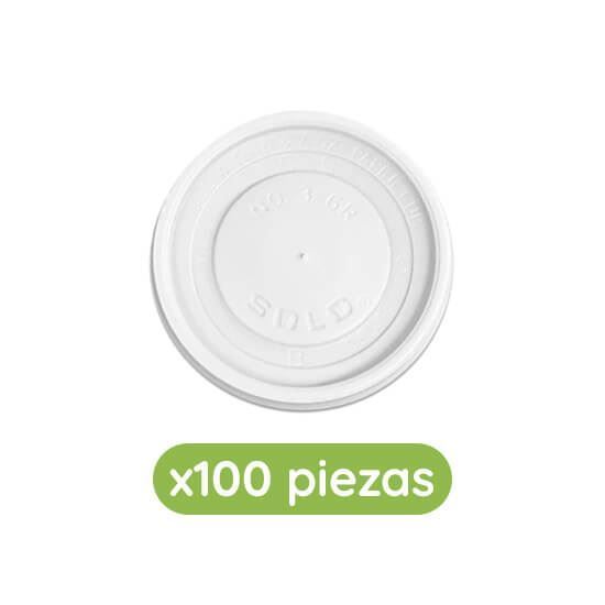 Imagen de Tapa plana para tazón de cartón de 12oz Solo Cup 100 pzas