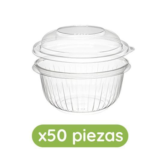 Imagen de Bowl ensaladero de 48oz con tapa Solo Cup 50 pzas