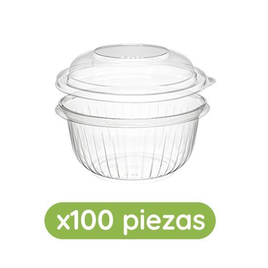 Imagen de Bowl ensaladero de 32oz con tapa Solo Cup 100 pzas