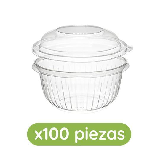 Imagen de Bowl ensaladero de 48oz con tapa Solo Cup 100 pzas