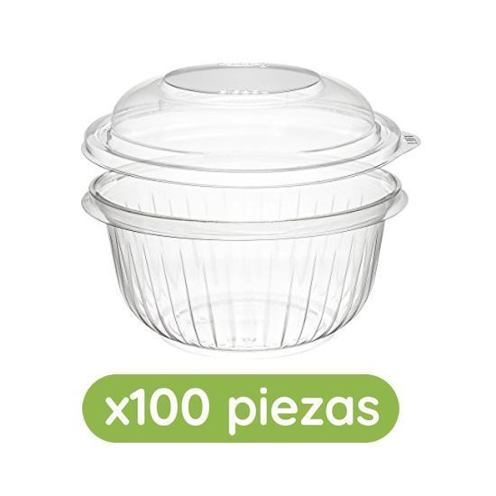 Imagen de Bowl ensaladero de 64oz con tapa Solo Cup 100 pzas