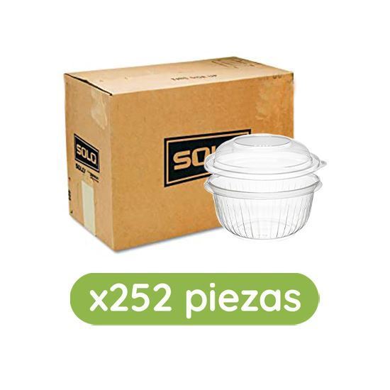 Imagen de Bowl ensaladero de 64oz con tapa Solo Cup 252 pzas