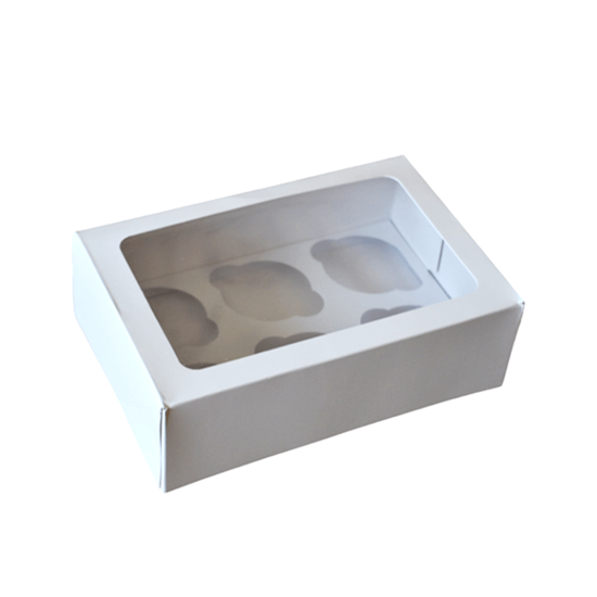 Imagen de Caja blanca para 6 cupcakes