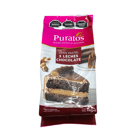 Imagen de Harina preparada para pastel 3 leches chocolate Puratos 1kg