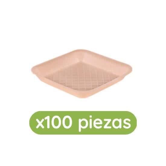 Imagen de Charola térmica biodegradable (15x15cm) Bio Reyma 100 pzas