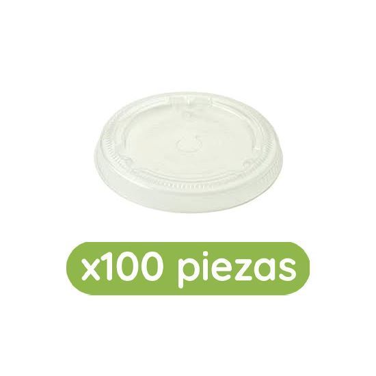 Imagen de Tapa biodegradable plana para vaso de 8oz Bio Reyma 100 pzas