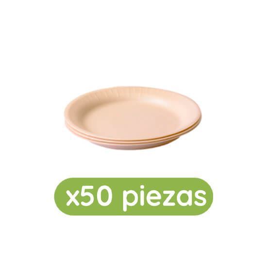 Imagen de Charola biodegradable lisa 6oz (15cm) Bio Reyma 50 pzas