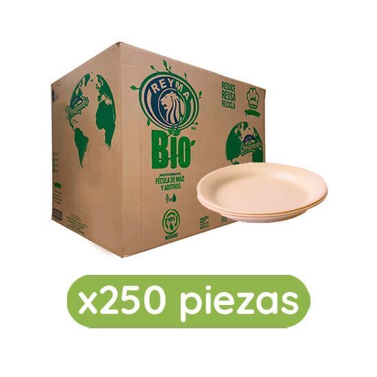 Imagen de Charola biodegradable lisa 6oz (15cm) Bio Reyma 250 pzas