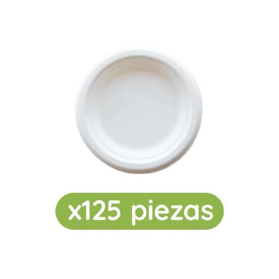Imagen de Plato de 9" (17cm) de caña de azúcar Ubic 125 pzas