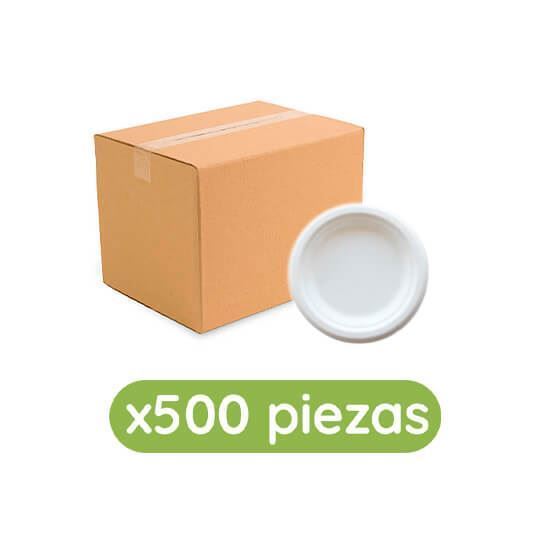 Imagen de Plato de 9" (17cm) de caña de azúcar Ubic 500 pzas