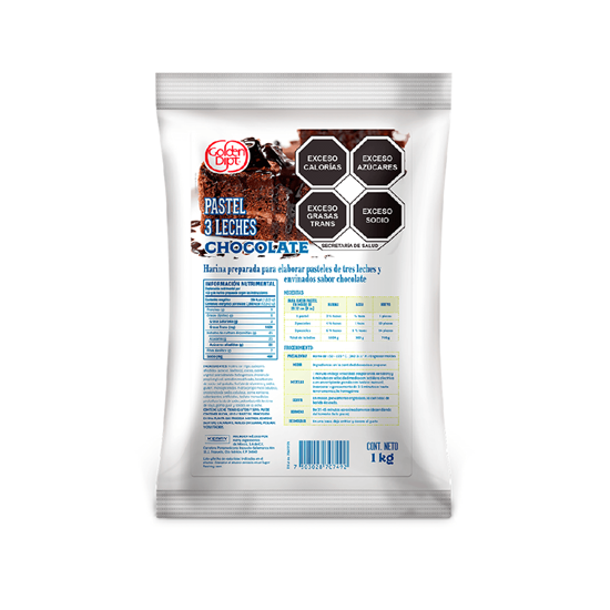Imagen de Harina preparada para pastel y envinados 3 leches chocolate Golden Dipt 1kg