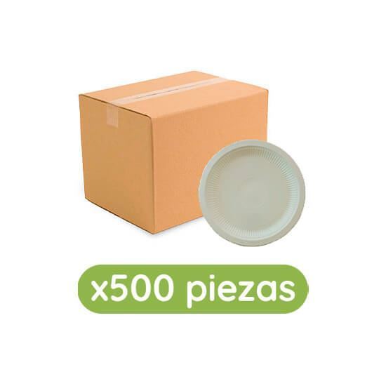 Imagen de Plato de fécula de maíz de 9" (23cm) Ubic 500 pzas